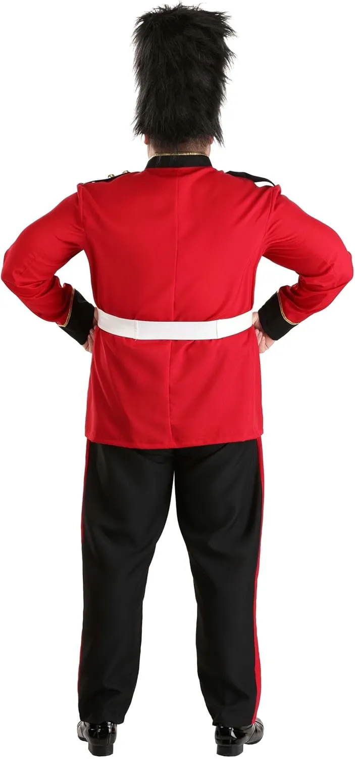 Mens Royal Guard Costume for Adults | Coat, Pants, Belt, and Hat | British Soldier Halloween Cosplay