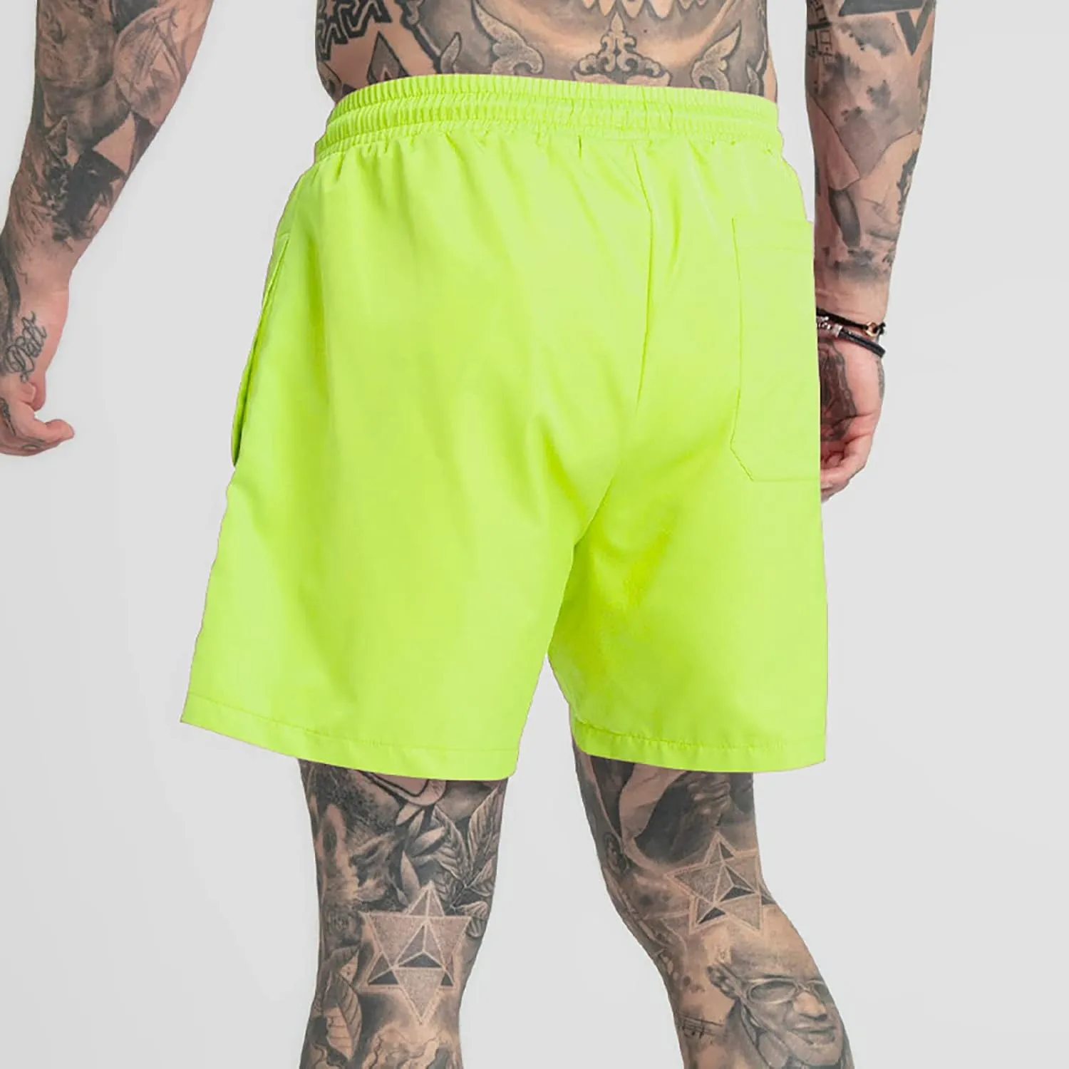 Men's Swim Trunks Quick Dry Shorts Summer Black Elastic Waist Casual Board Beach Vacation Outfits Swimwear Bathing