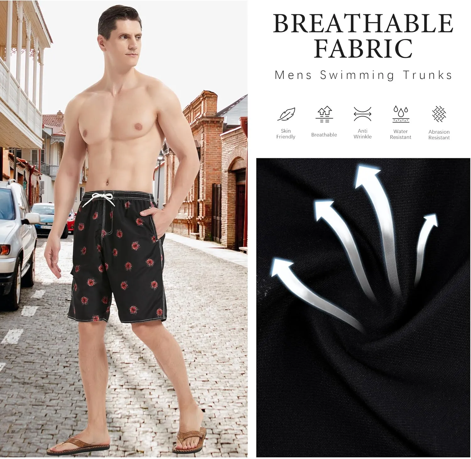 Mens Swimming Trunks Swim Trunks Quick Dry Swim Shorts with Mesh Lining Funny Swimwear Bathing Suits