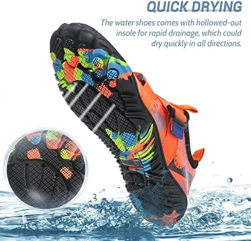 Men's Water Shoes: Quick Dry Swim Shoes for Men & Women, Non-Slip Barefoot Shoes for Beach, Hiking, Diving - Unisex Water Shoes with Nylon & Rubber