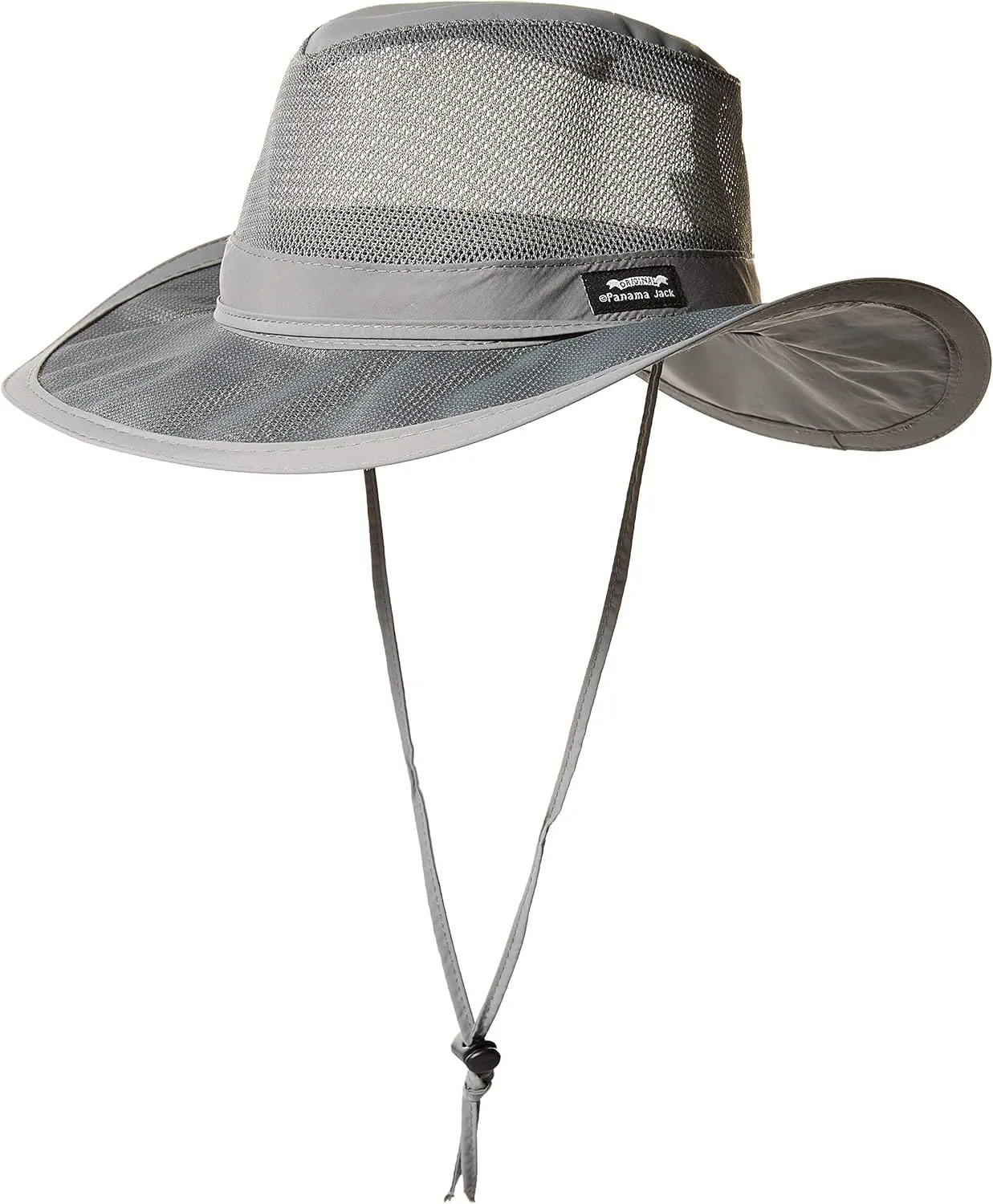 Mesh Crown Safari Men's Sun Hat, 3" Brim, Adjustable Chin Cord, UPF (SPF) 50  Sunhat Protection