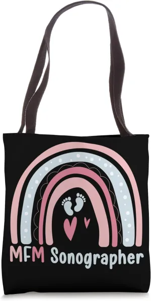 MFM Sonographer Rainbow Maternal Fetal Medicine Sonographer Tote Bag