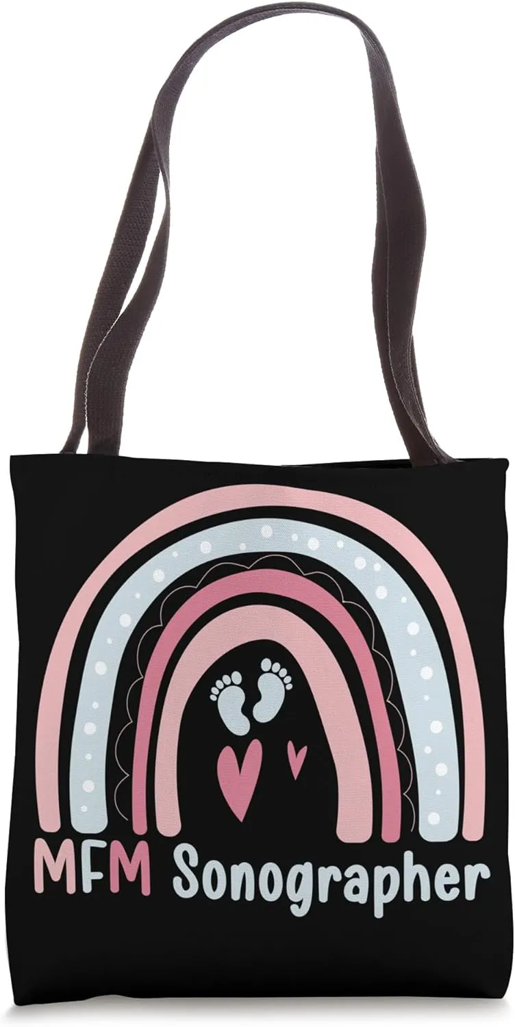MFM Sonographer Rainbow Maternal Fetal Medicine Sonographer Tote Bag
