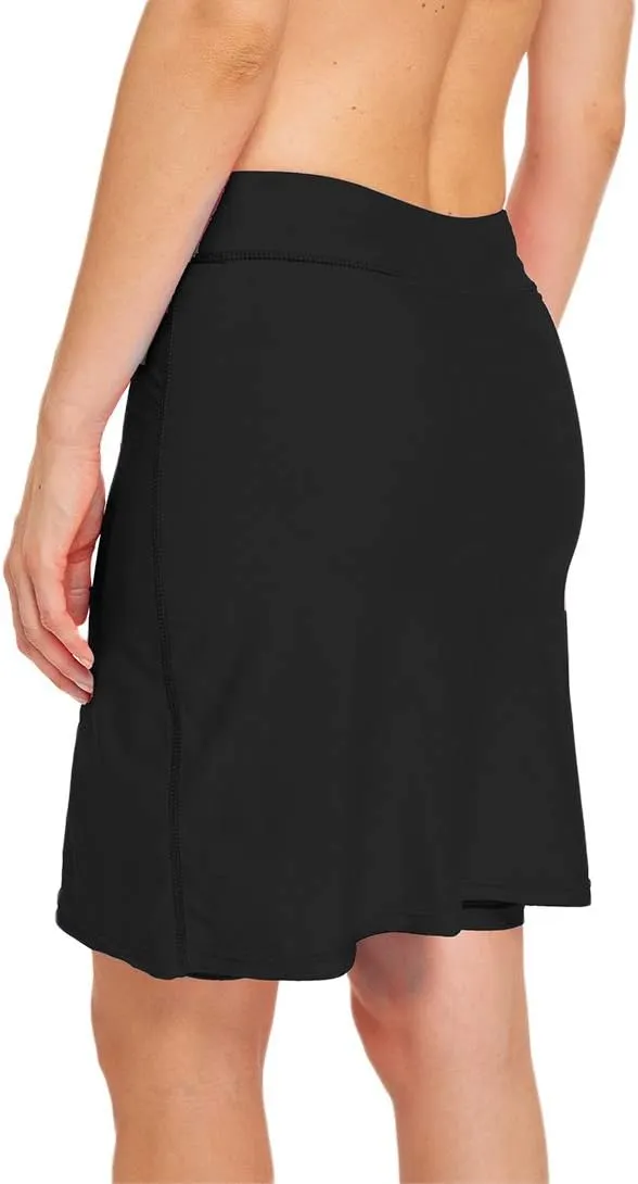 Micosuza Womens Skirted Swim Short Sun Protective UPF 50  Swimming Bottom with Attached Skirt