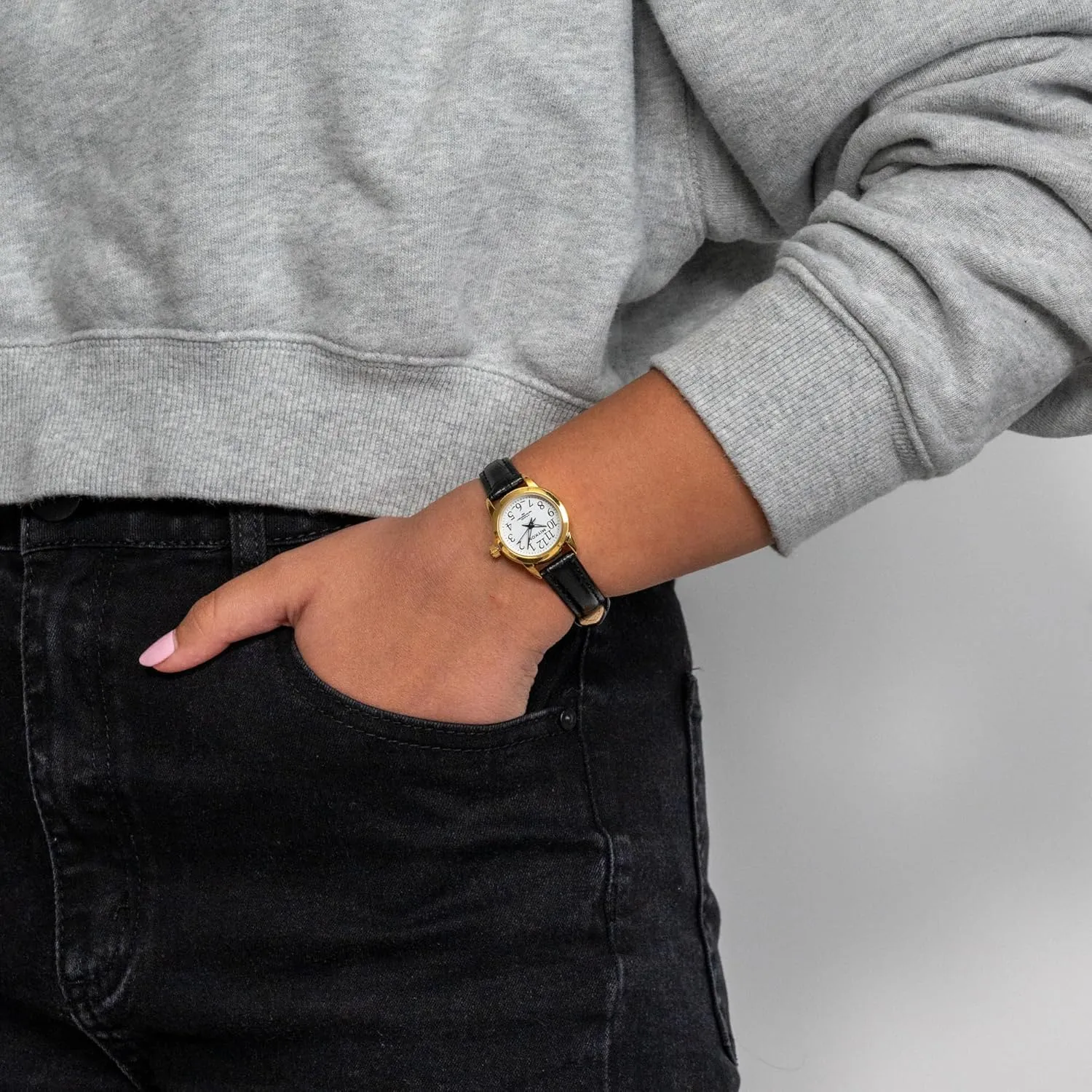 Miykon Ladies Watches for Women | Dainty Small Analog Watch Women with Vegan Leather Band | Ion Polished, Luminous Hands and Second Hand, Scratch Resist Glass, Japanese Quartz, 100ft Water Resistant