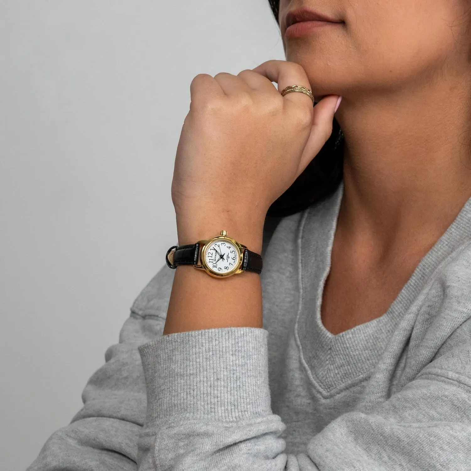 Miykon Ladies Watches for Women | Dainty Small Analog Watch Women with Vegan Leather Band | Ion Polished, Luminous Hands and Second Hand, Scratch Resist Glass, Japanese Quartz, 100ft Water Resistant