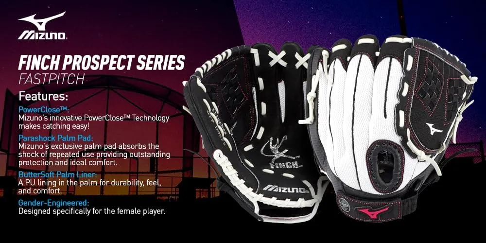 Mizuno Prospect Finch Youth Softball Glove Series