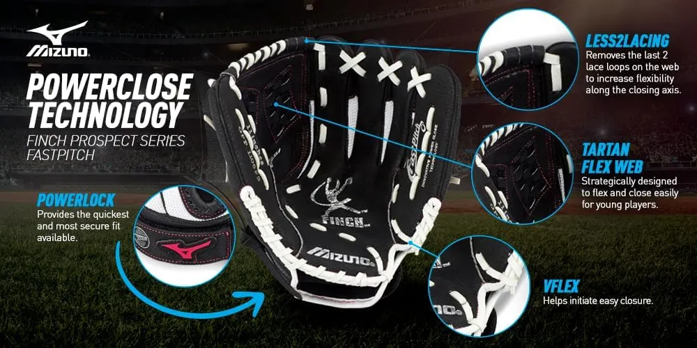 Mizuno Prospect Finch Youth Softball Glove Series