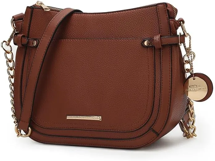 MKF Collection Shoulder Bag for Women, Vegan Leather Crossbody Bag Handbag Messenger Purse by Mia K