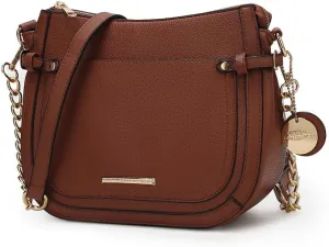 MKF Collection Shoulder Bag for Women, Vegan Leather Crossbody Bag Handbag Messenger Purse by Mia K