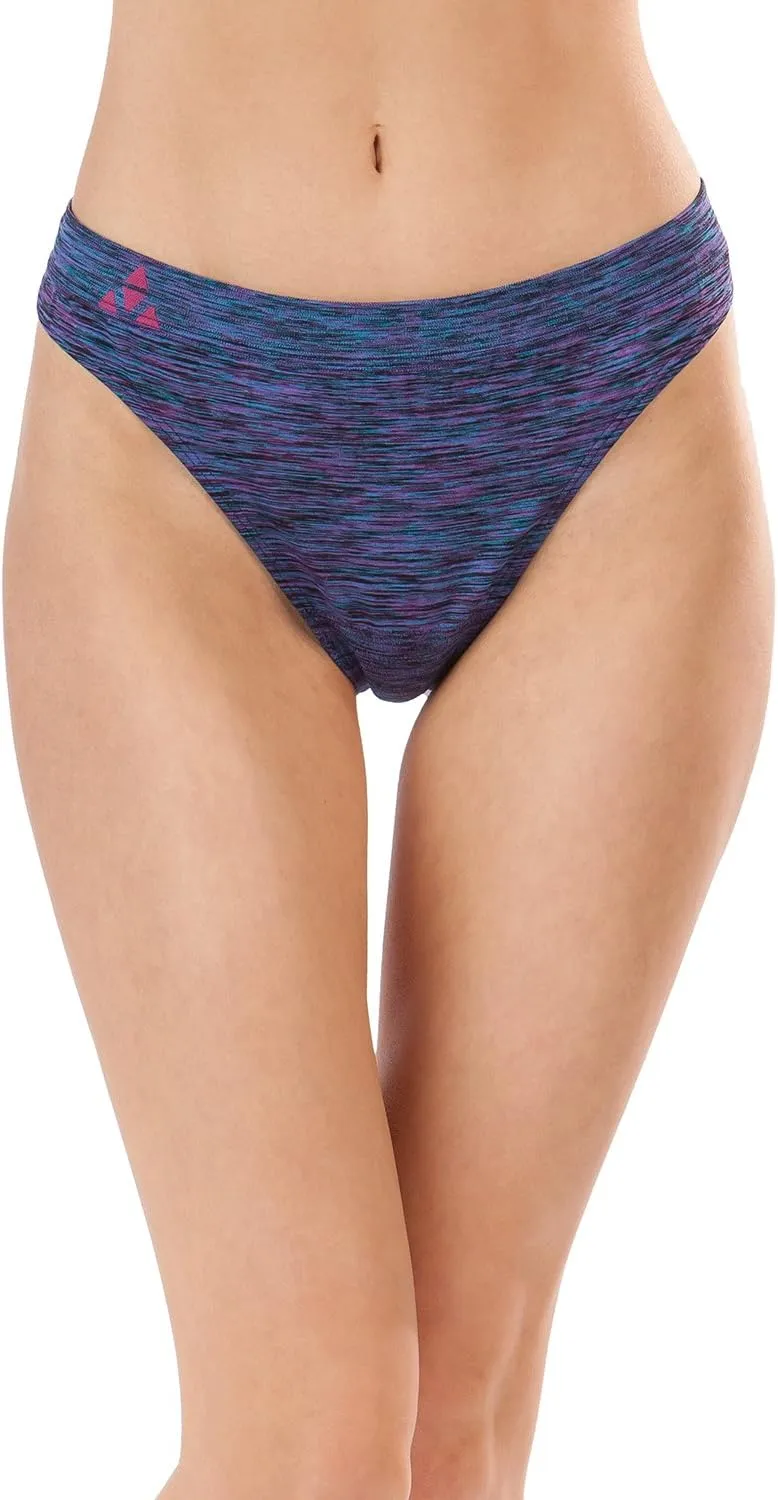 Moisture Wicking Underwear for Women, Seamless Workout Thongs Quick Dry Travel Thong Panties