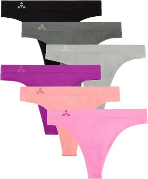 Moisture Wicking Underwear for Women, Seamless Workout Thongs Quick Dry Travel Thong Panties