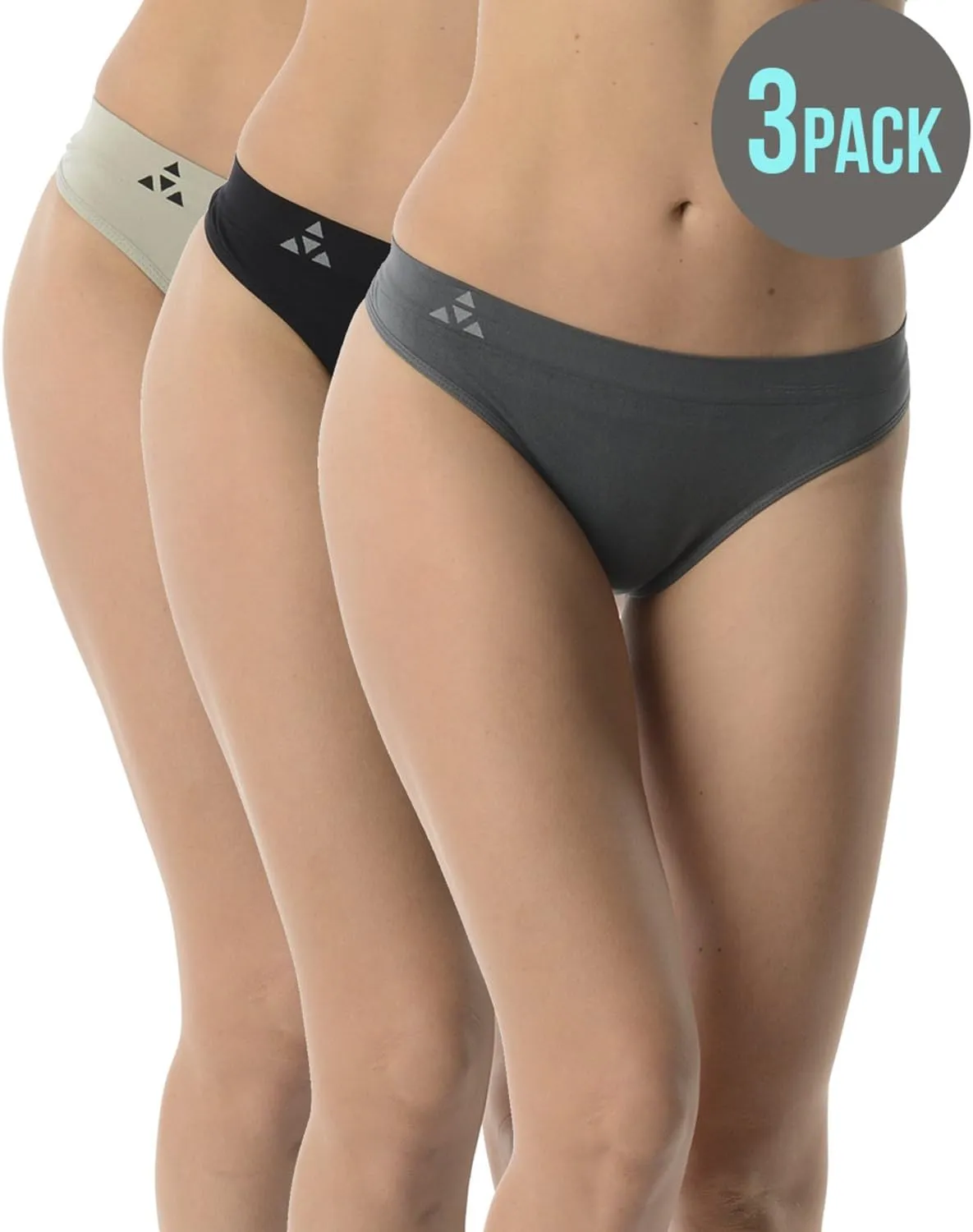 Moisture Wicking Underwear for Women, Seamless Workout Thongs Quick Dry Travel Thong Panties