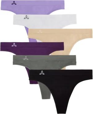 Moisture Wicking Underwear for Women, Seamless Workout Thongs Quick Dry Travel Thong Panties
