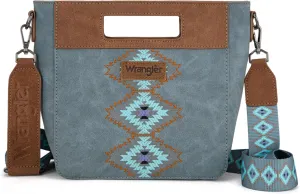 Montana West Wrangler Small Aztec Satchel Handbags with Crossbody Strap & Credit Card Holder