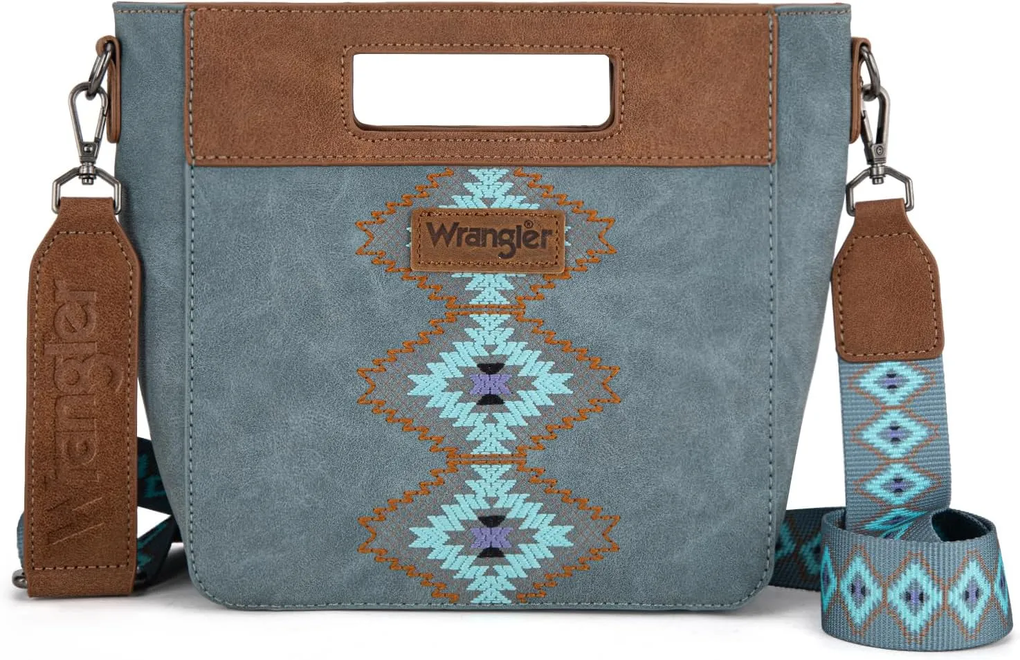 Montana West Wrangler Small Aztec Satchel Handbags with Crossbody Strap & Credit Card Holder