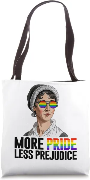 More Pride Less Prejudice – LGBTQ Rainbow Equality Pride Tee Tote Bag