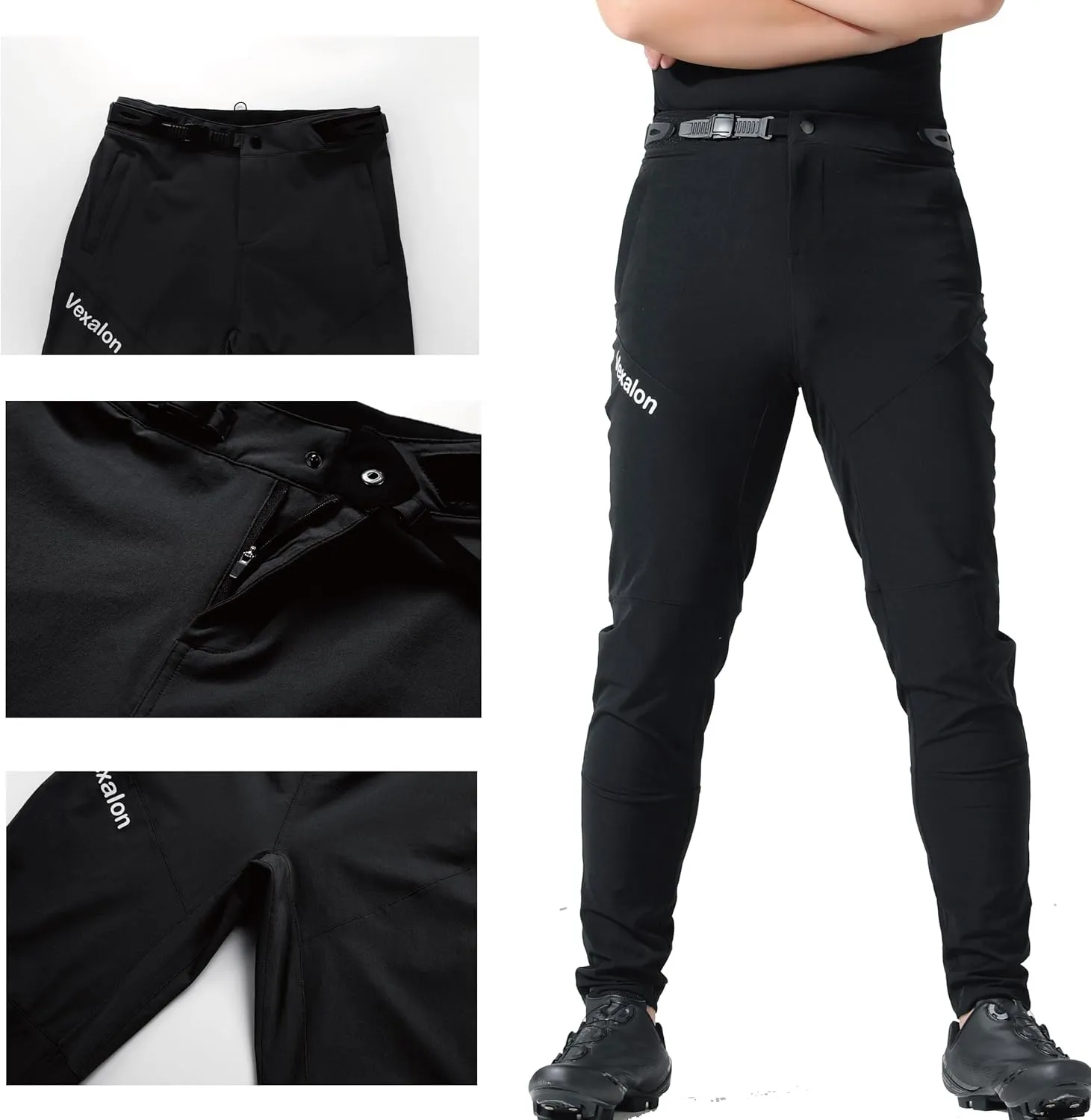 Mountain Bike Pants，BMX Riding Pants for Mens, Quick-Dry Lightweight Breathable Cycling Bicycle Downhill Bike Pants