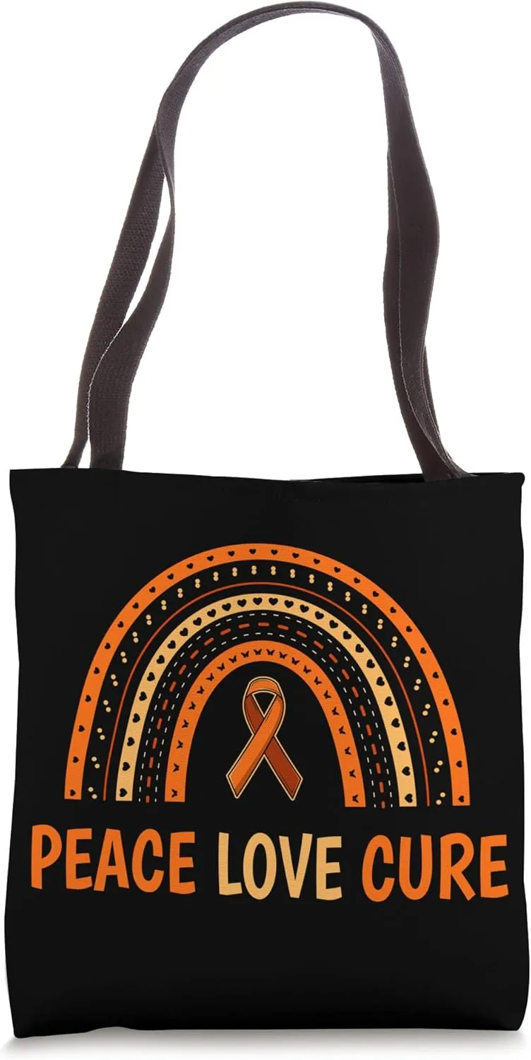 MS Peace Love Cure Tote Bag