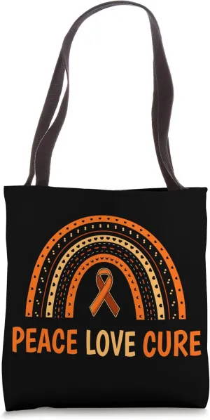 MS Peace Love Cure Tote Bag
