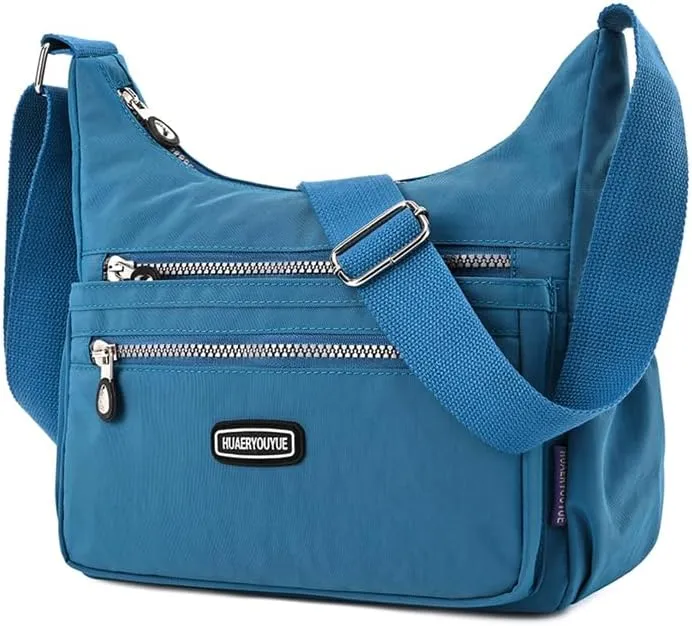 Multi pocket crossbody bag for middle-aged women, Waterproof nylon shoulder bag, Mom's gift,