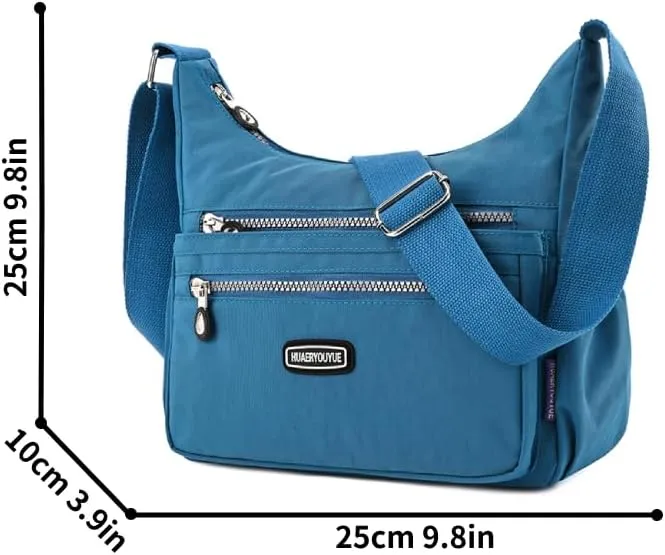 Multi pocket crossbody bag for middle-aged women, Waterproof nylon shoulder bag, Mom's gift,