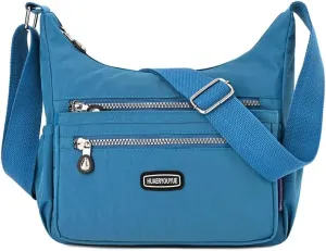 Multi pocket crossbody bag for middle-aged women, Waterproof nylon shoulder bag, Mom's gift,