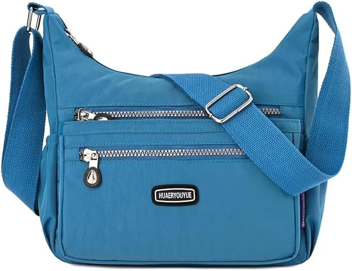 Multi pocket crossbody bag for middle-aged women, Waterproof nylon shoulder bag, Mom's gift,