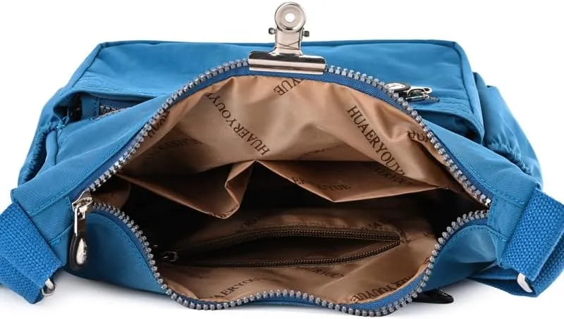 Multi pocket crossbody bag for middle-aged women, Waterproof nylon shoulder bag, Mom's gift,
