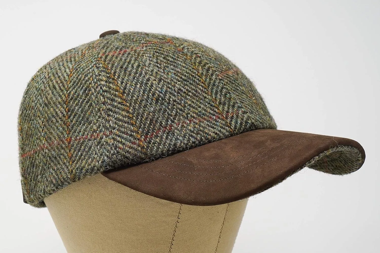Munro - Premium Baseball Cap - Harris Tweed and Nubuck Leather