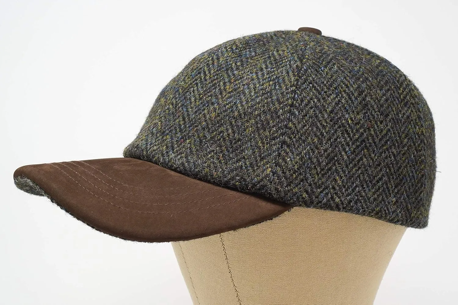 Munro - Premium Baseball Cap - Harris Tweed and Nubuck Leather