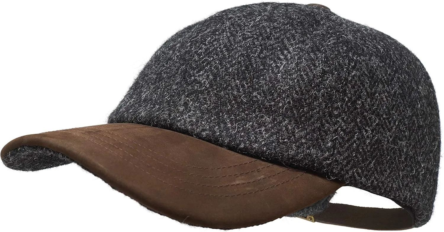 Munro - Premium Baseball Cap - Harris Tweed and Nubuck Leather