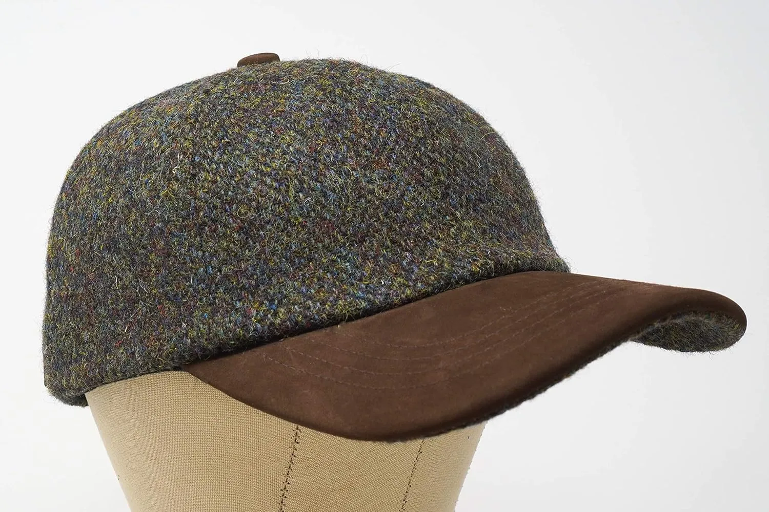 Munro - Premium Baseball Cap - Harris Tweed and Nubuck Leather