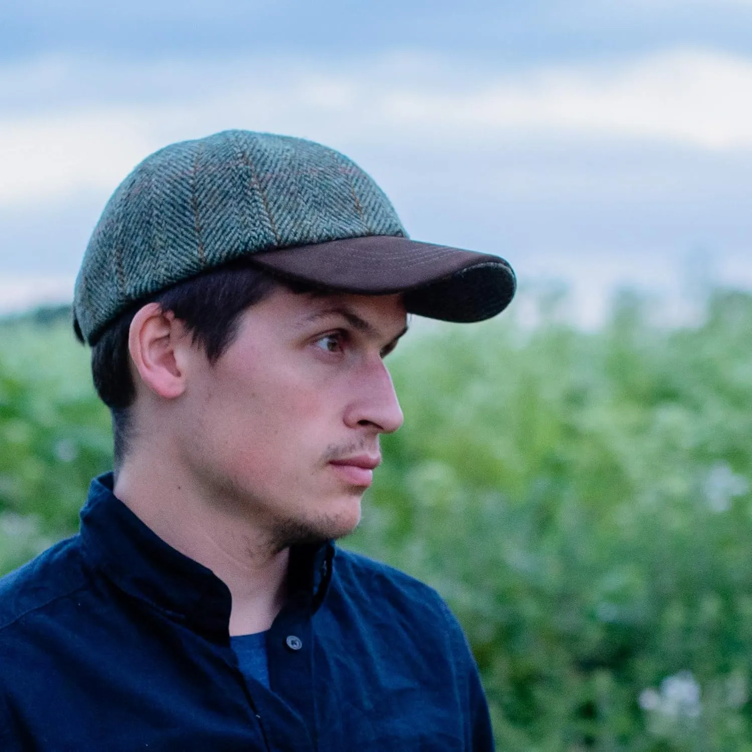 Munro - Premium Baseball Cap - Harris Tweed and Nubuck Leather