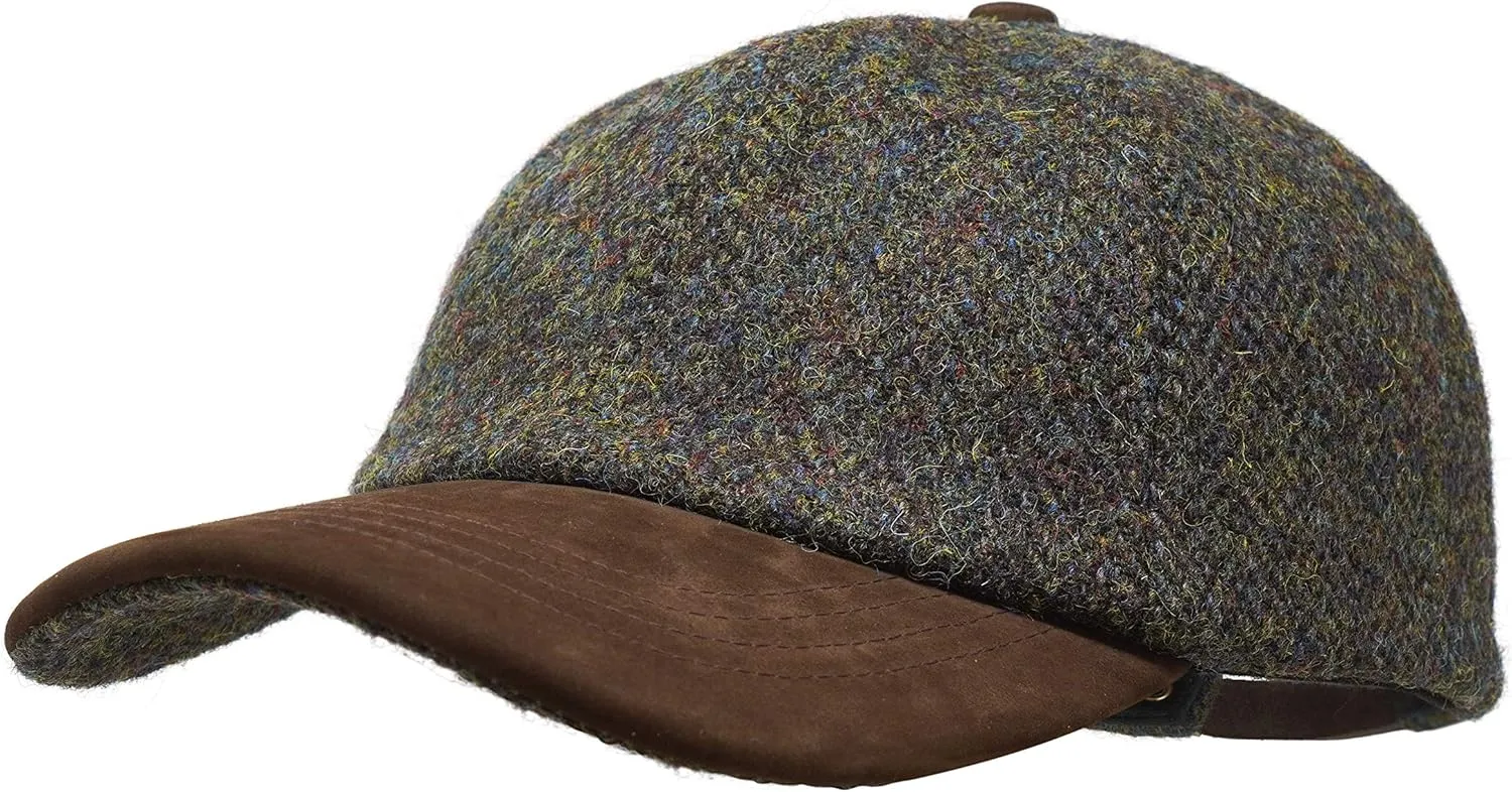 Munro - Premium Baseball Cap - Harris Tweed and Nubuck Leather