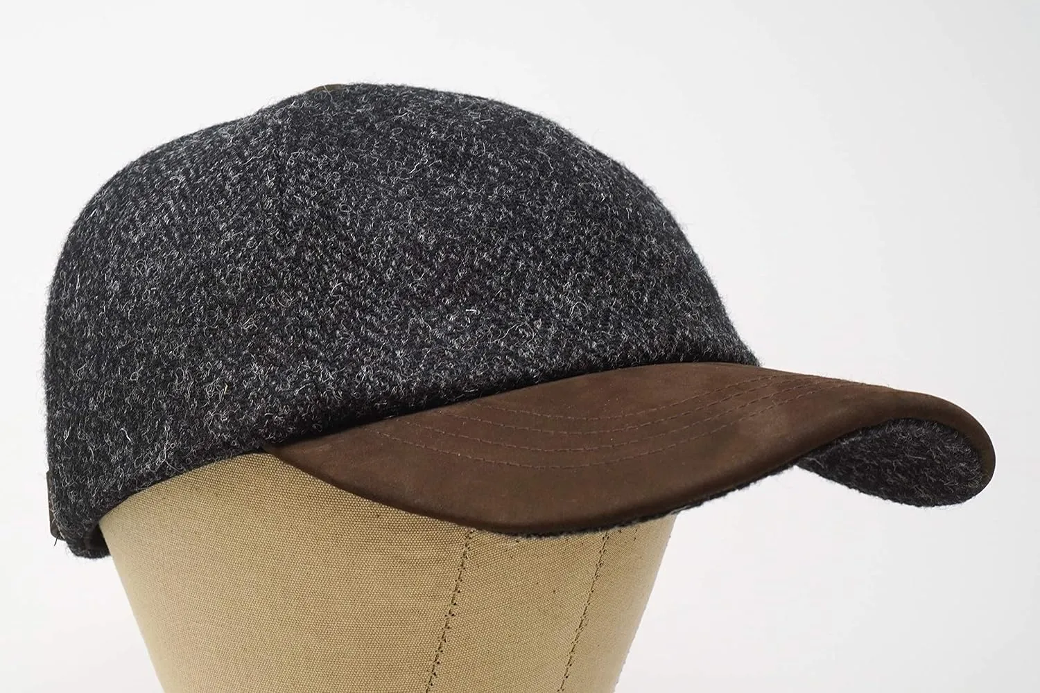 Munro - Premium Baseball Cap - Harris Tweed and Nubuck Leather