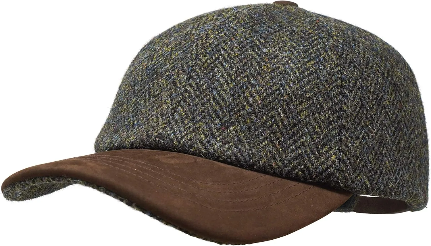 Munro - Premium Baseball Cap - Harris Tweed and Nubuck Leather