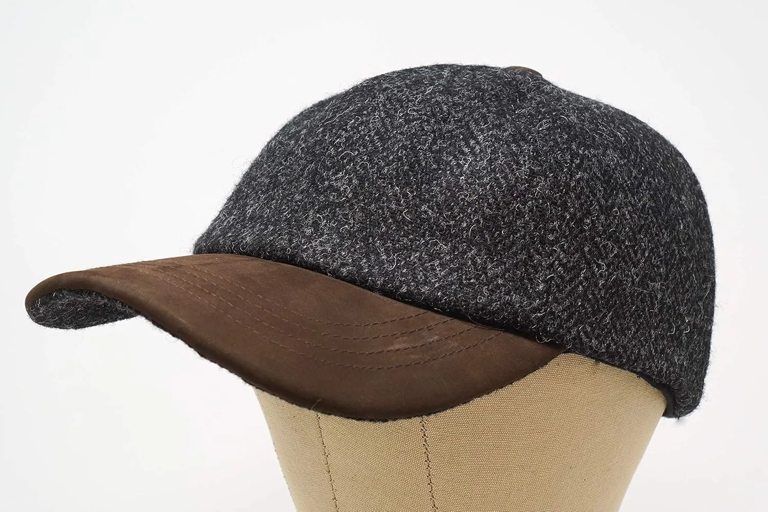 Munro - Premium Baseball Cap - Harris Tweed and Nubuck Leather