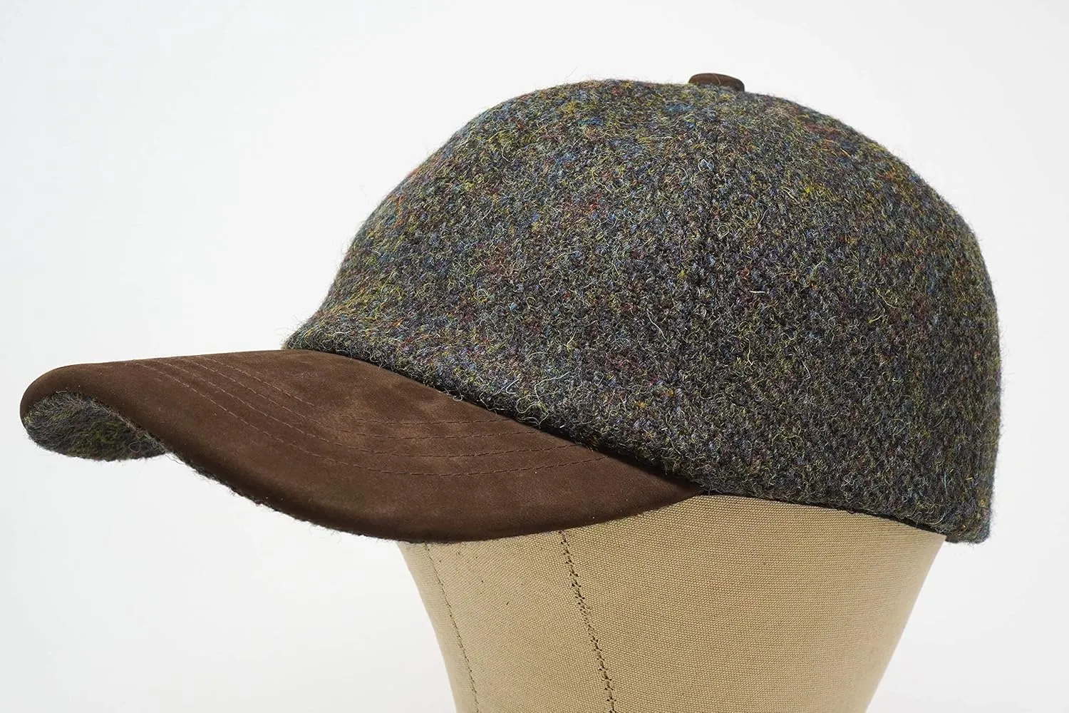 Munro - Premium Baseball Cap - Harris Tweed and Nubuck Leather