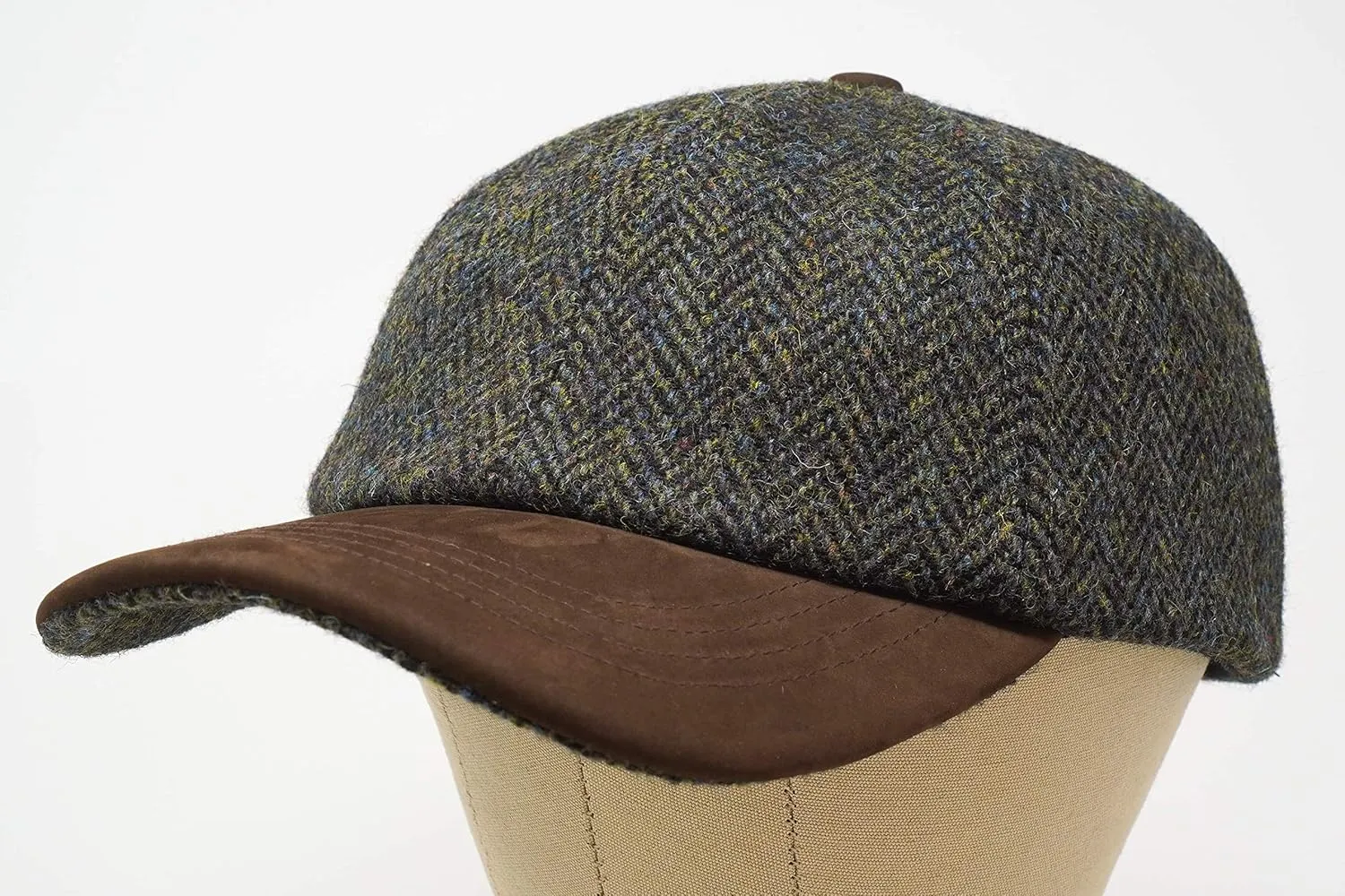 Munro - Premium Baseball Cap - Harris Tweed and Nubuck Leather