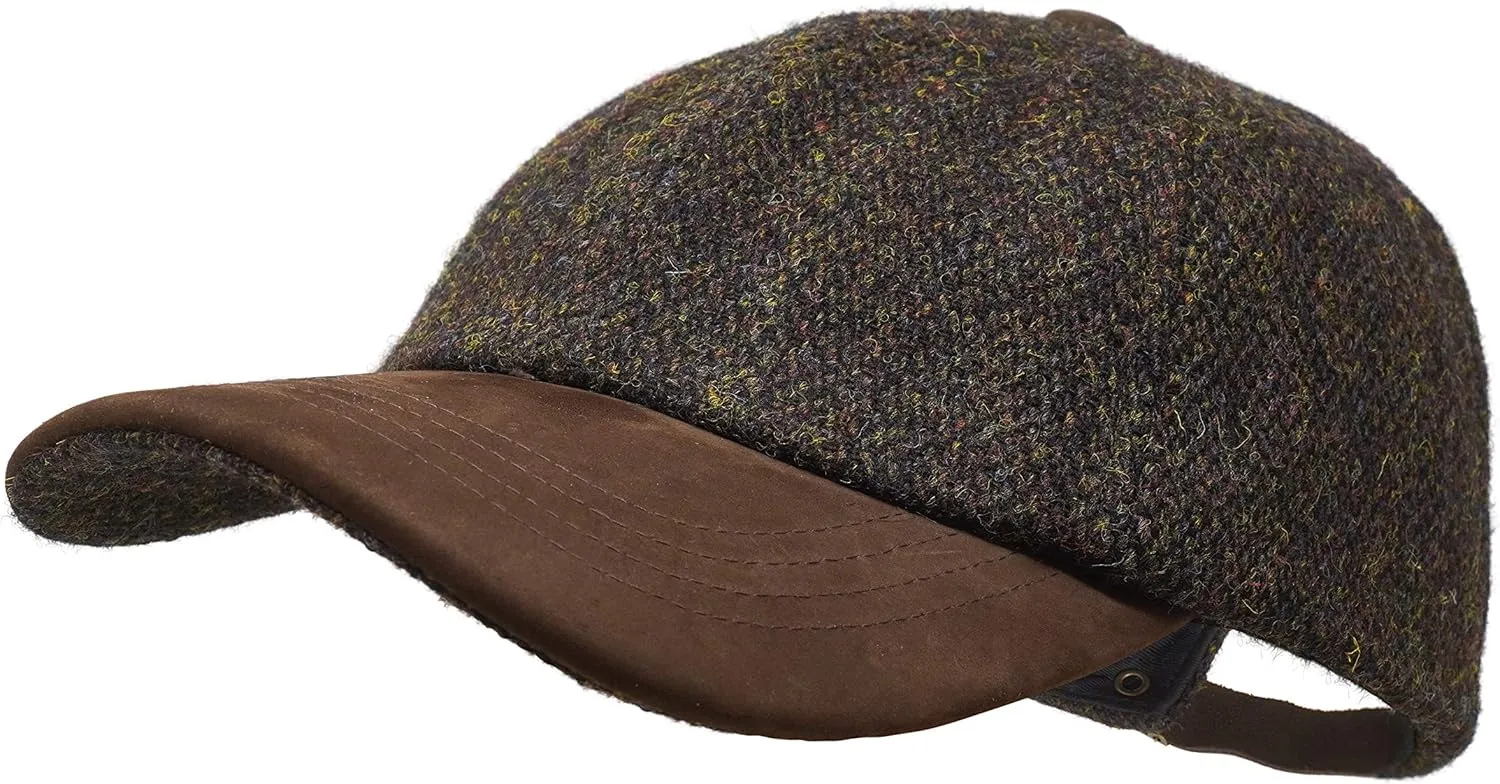 Munro - Premium Baseball Cap - Harris Tweed and Nubuck Leather