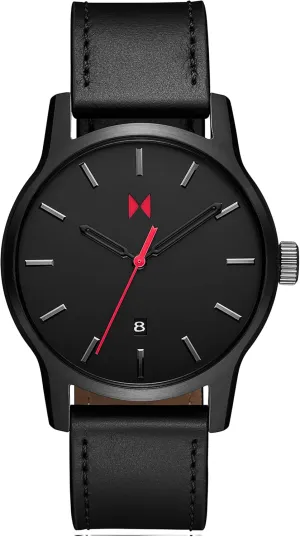 MVMT Classic II - Vintage Men’s Wristwatch - Minimalist Watch - Stainless Steel Water-Resistant Watch 5 ATM/50 Meters - Premium Leather Men’s Watches - Interchangeable Bands - 44mm