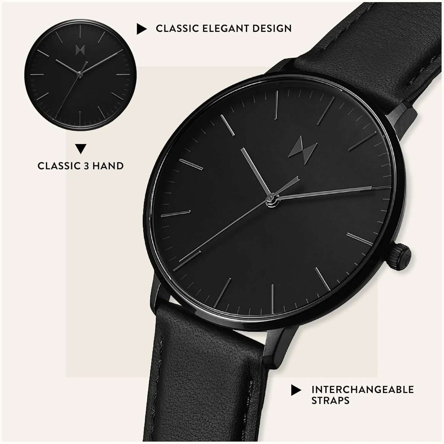 MVMT Men’s Legacy Slim Watch - Analog Watch for Men - Minimalist, Water Resistant 3 ATM/30 Meters Men’s Dress Watch - Premium Japanese Quartz Men’s Wristwatch - 42mm