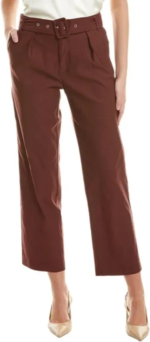 Nanette Nanette Lepore Womens Belted Pant, 12, Brown