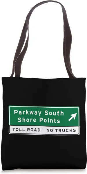 New Jersey Shore Garden State Parkway Highway Road Sign Tote Bag
