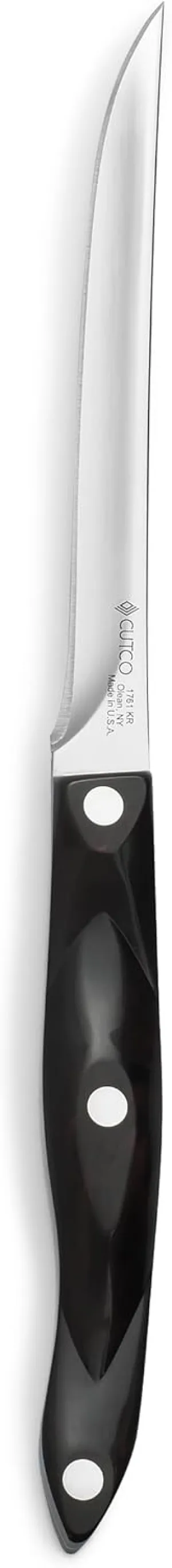 NEW Model 1761 CUTCO Boning Knives with 6.1" Straight edge blades and 5.5" classic dark brown 'Diamond' handles.