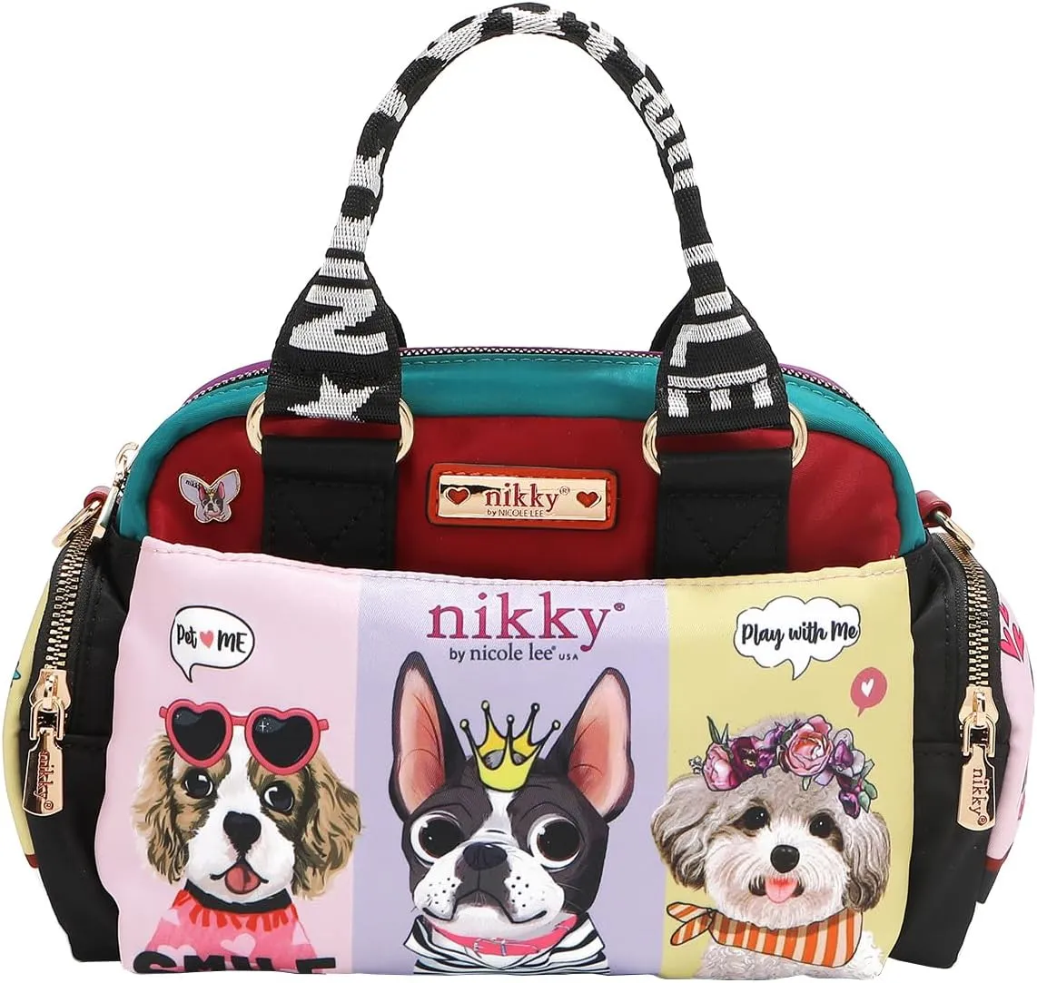 Nicole Lee NIKKY Best Buddies Small Bag, Multi-Pocket Nylon, Includes Shoulder Strap