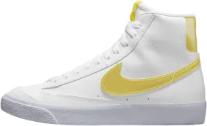 Nike Boy's Blazer Mid '77 (Big Kid), White/Vivid Orange-Citron Tint, 4 M US