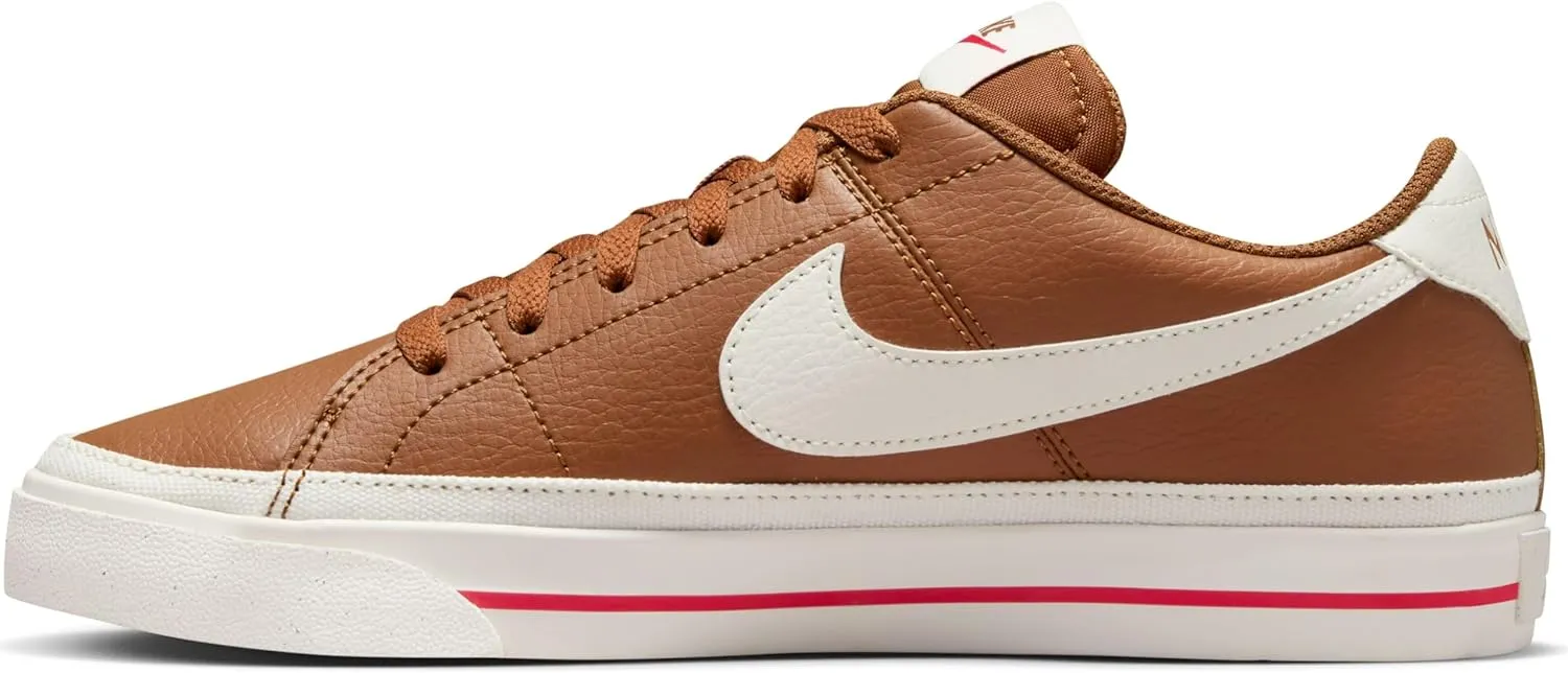 Nike Court Legacy Next Nature Women's Shoes (DH3161-200, Light British Tan/Fire Red/Sail)