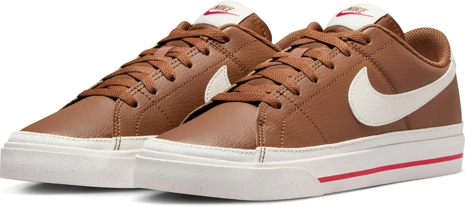 Nike Court Legacy Next Nature Women's Shoes (DH3161-200, Light British Tan/Fire Red/Sail)